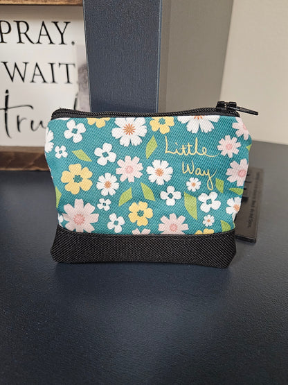 Little Way St. Therese of Lisieux Little Flower rosary pouch card case Catholic handmade