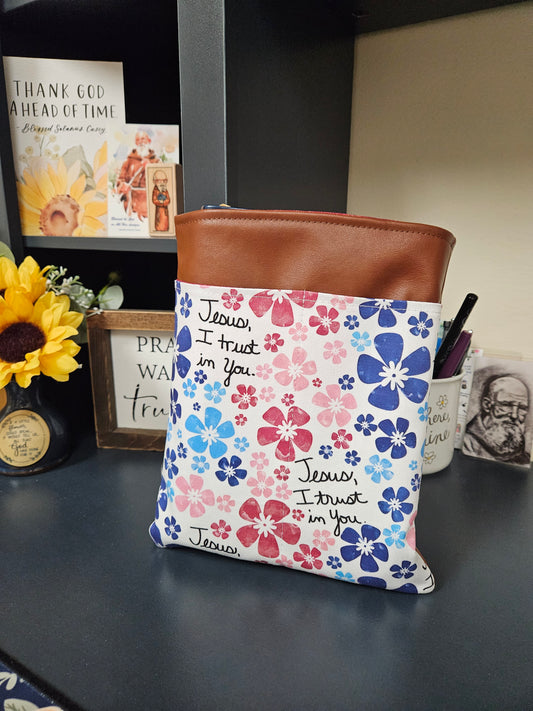 Jesus, I Trust in You Divine Mercy Floral Book Sleeve Device Case