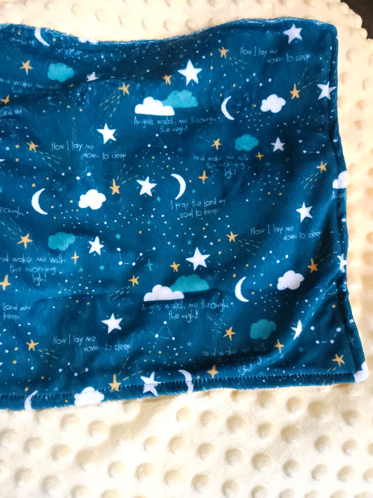 Lay Me Down to Sleep Angels Watching over me minky blanket handmade taggie and blankie