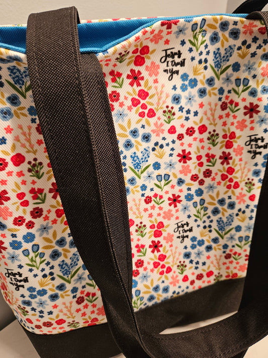 Divine Mercy Jesus I trust in You extra large canvas tote bag Catholic