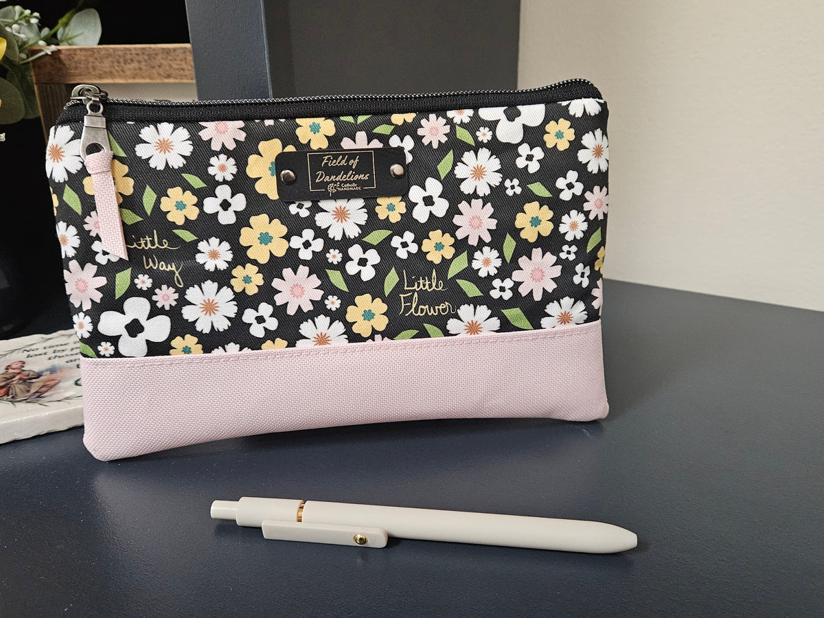 Little Way of St. Therese of Lisieux Carry-all clutch veil prayer pouch Catholic handmade