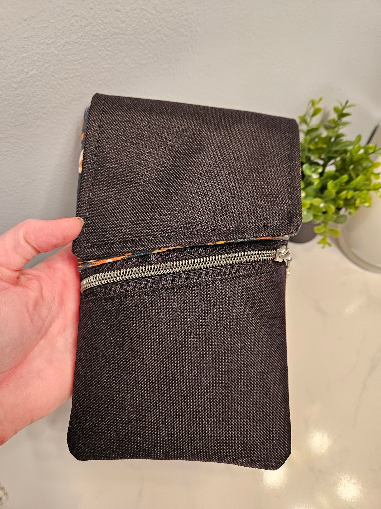 Phone Pouch Latin Adoration fabric Catholic pouch with belt loop