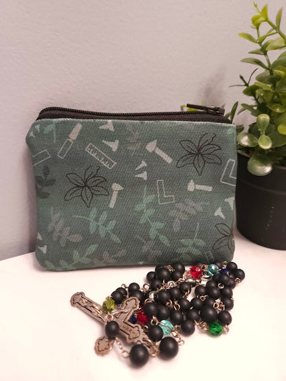 St. Joseph Latin Catholic Fabric Wallet Rosary Pouch