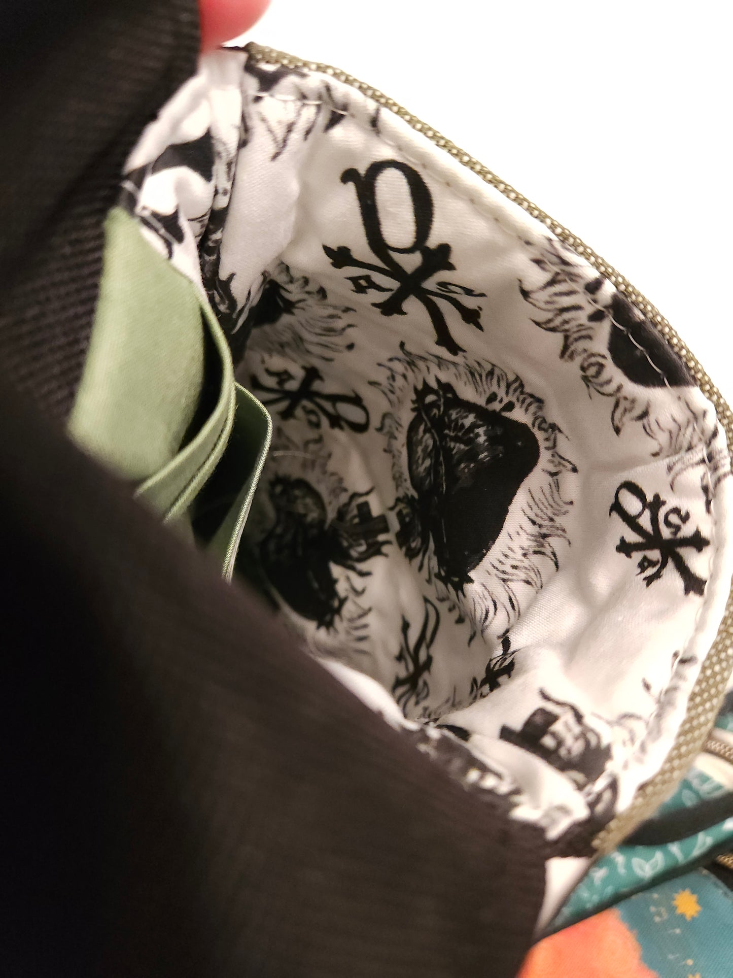 Phone purse Sacred Heart of Jesus interior Catholic crossbody handmade purse