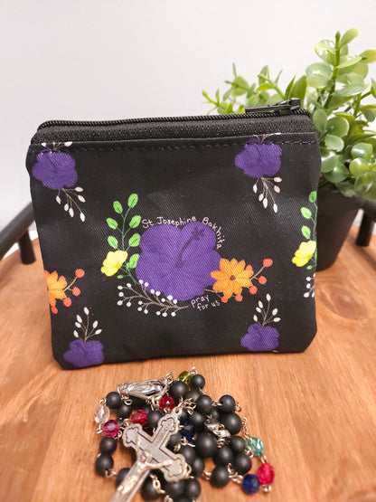 St. Josephine Bakhita small Zippered rosary pouch