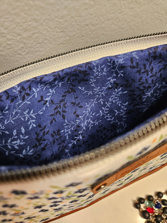 St. Augustine Breathe in Me O Holy Spirit veil pouch clutch Catholic fabric handmade