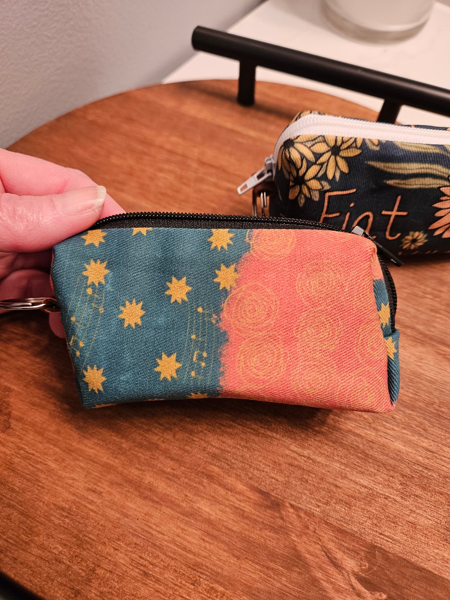 Bestseller Boxy Pouches in Christian Catholic fabrics for rosaries and necessities