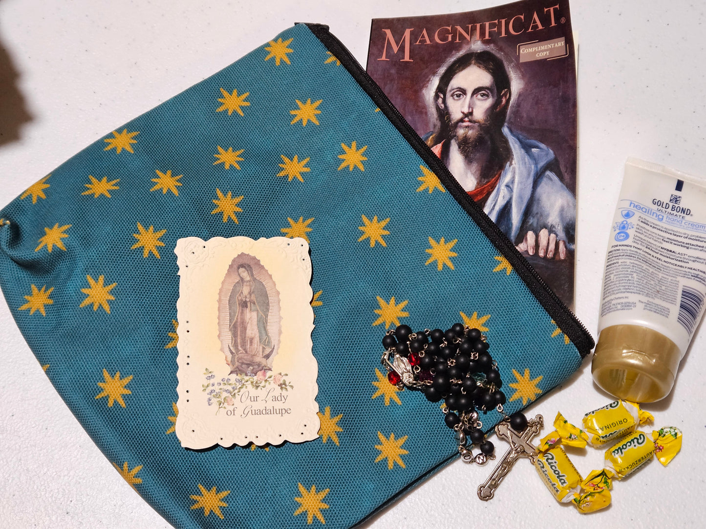 Veil Pouch Our Lady of Guadalupe Catholic fabric clutch