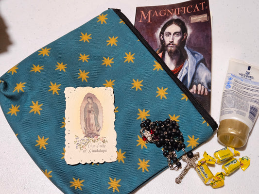Veil Pouch Our Lady of Guadalupe Catholic fabric clutch