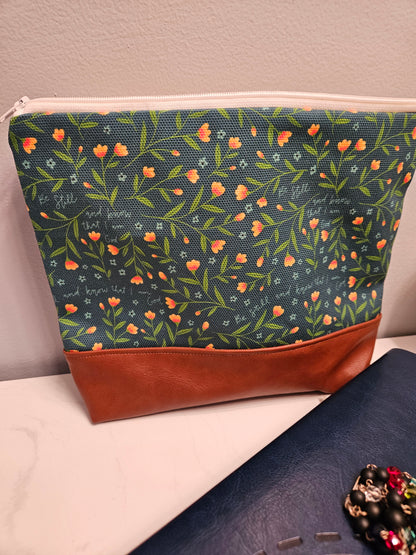 Veil Pouch Be Still and Know Catholic fabric Purse pouch