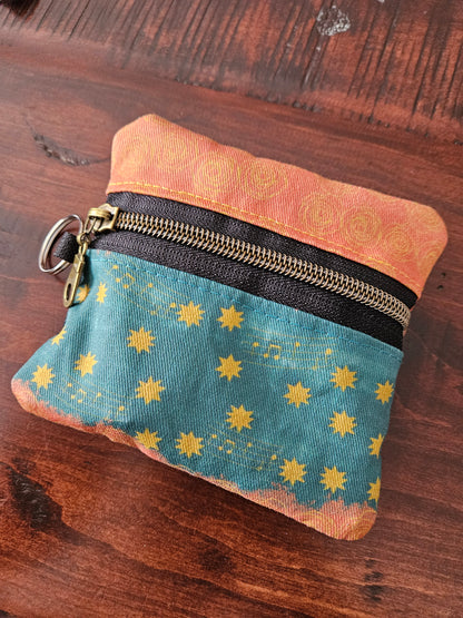 Our Lady of Guadalupe Music and Cacti Small pouches- double zippered pouches and boxy pouches in Catholic fabrics for rosary and wallet