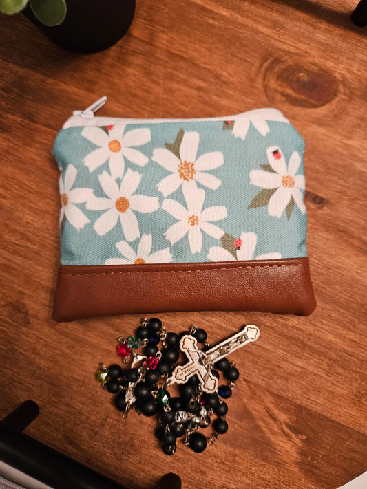 Small pouch of Our Lady's Ladybugs Rosary pouch
