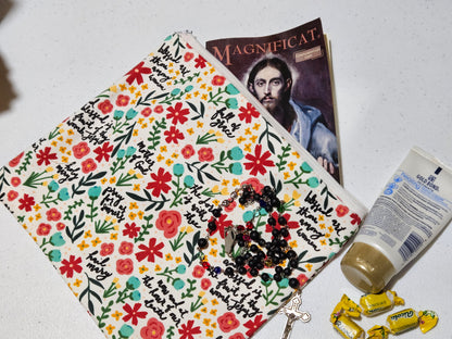 Veil Pouch Hail Mary Catholic fabric Purse pouch