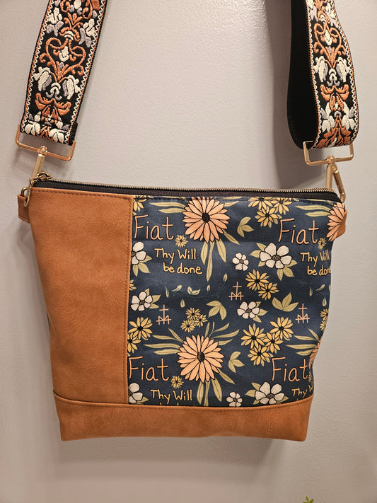 Fiat Thy Will Be Done medium tote bag Catholic purse