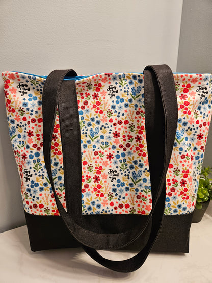 Divine Mercy Jesus I trust in You extra large canvas tote bag Catholic