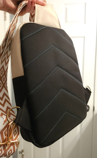 Crossbody Sling Our Lady of Guadalupe Music Stars on Mantle Catholic handmade purse