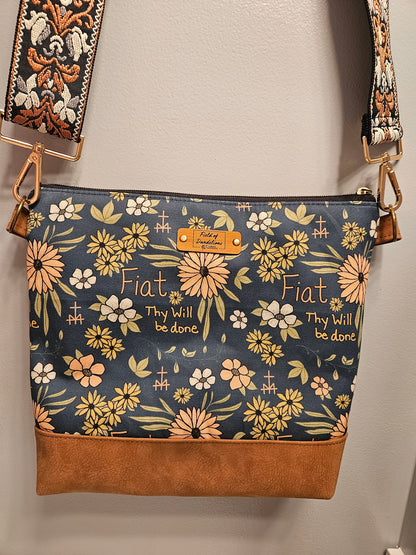 Fiat Thy Will Be Done medium tote bag Catholic purse