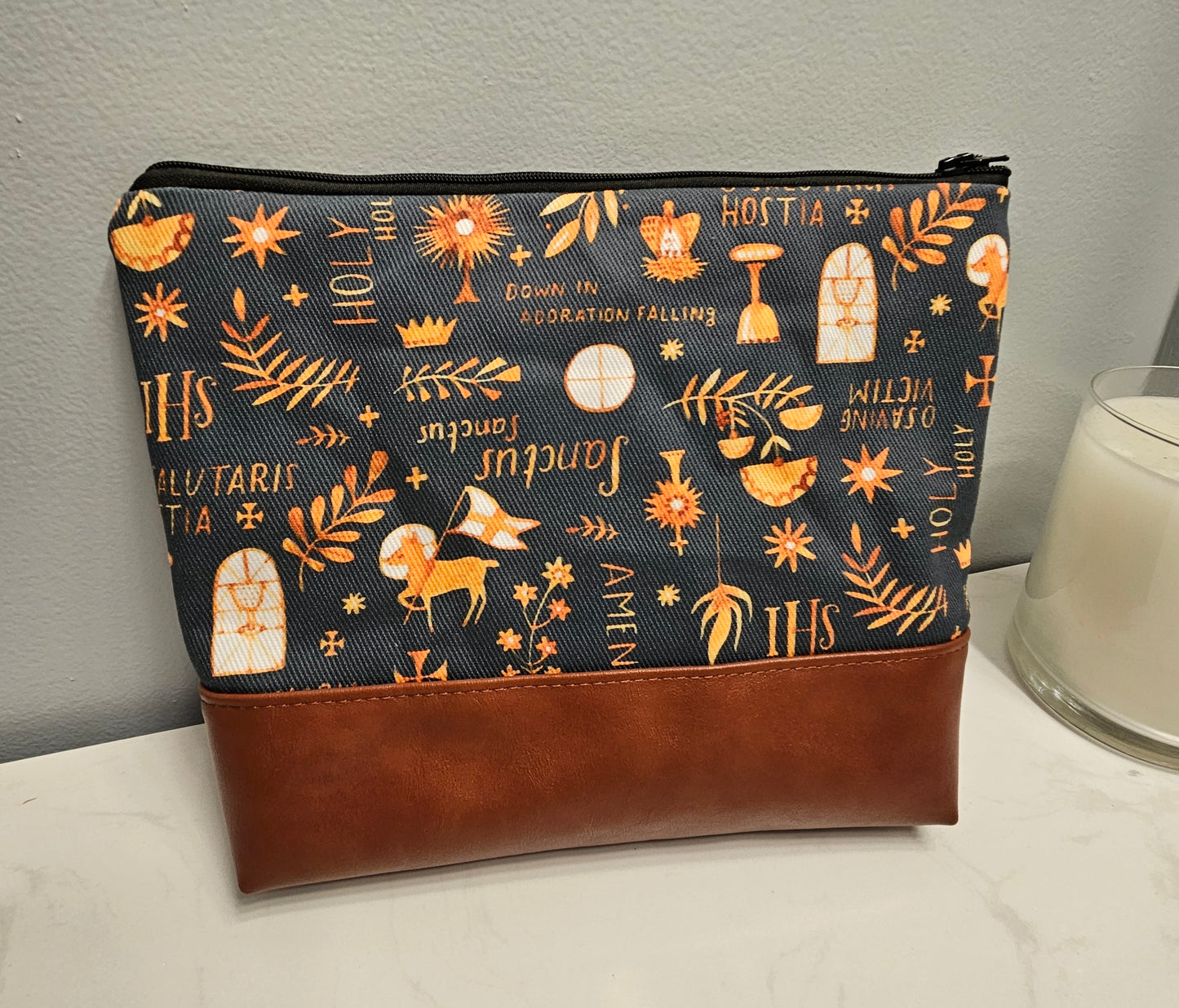 Veil Pouch Eucharistic Adoration Latin O Salutaris Hostia