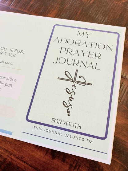 Guidance Focus/Catholic Adoration Journal Printable for Middle School Youth/Prayer Reflection journal/Religious Ed Classroom teacher/CCD