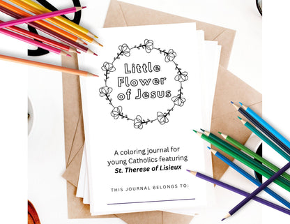 St. Therese of Lisieux Little Flower of Jesus Adoration Journal Printable Download for Catholics/First Communion Confirmation Retreats