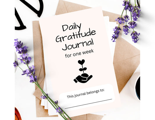 Daily Gratitude Journal with Holy Moments Writing Prompts 8 page Printable Booklet/Acts of Kindness